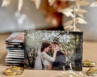 Custom Wedding Photo Magnets | Personalised Engagement, Bridal Shower & Wedding Favour Keepsakes | 2x3" Rectangle Fridge Gifts