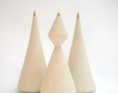 READY TO SHIP : Minimalist Porcelain Christmas Trees //Set of Three