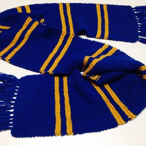 Wizarding Cosplay Scarf, Blue and Gold image 1