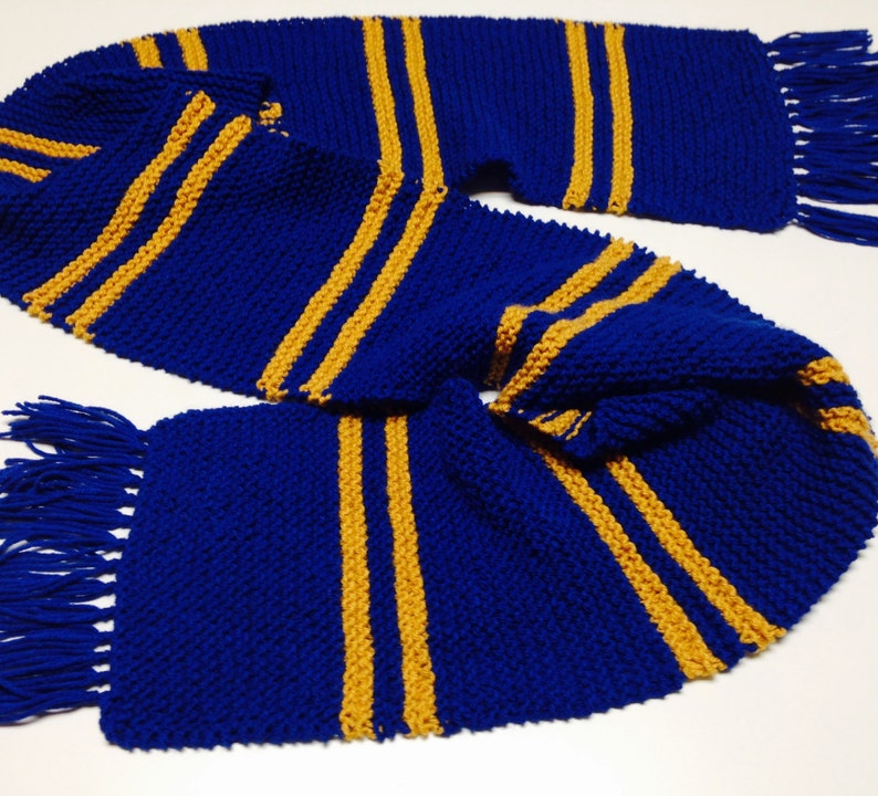 Wizarding Cosplay Scarf, Blue and Gold image 1