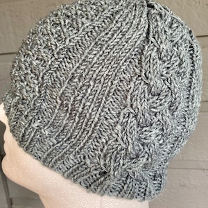 Once Upon a Time Inspired Grey Cable-Knit Emma Swan Hat