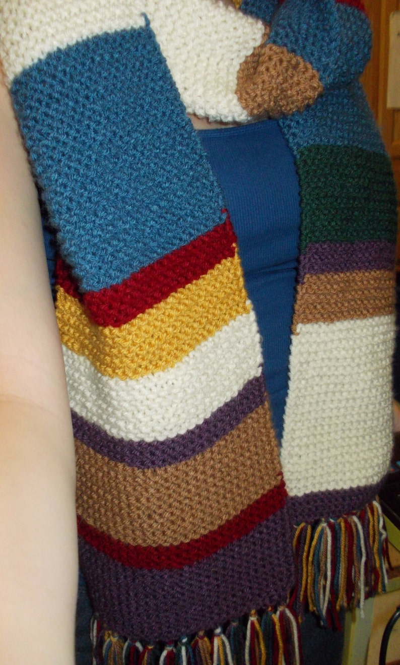 Doctor who tom baker scarf abridged length etsy