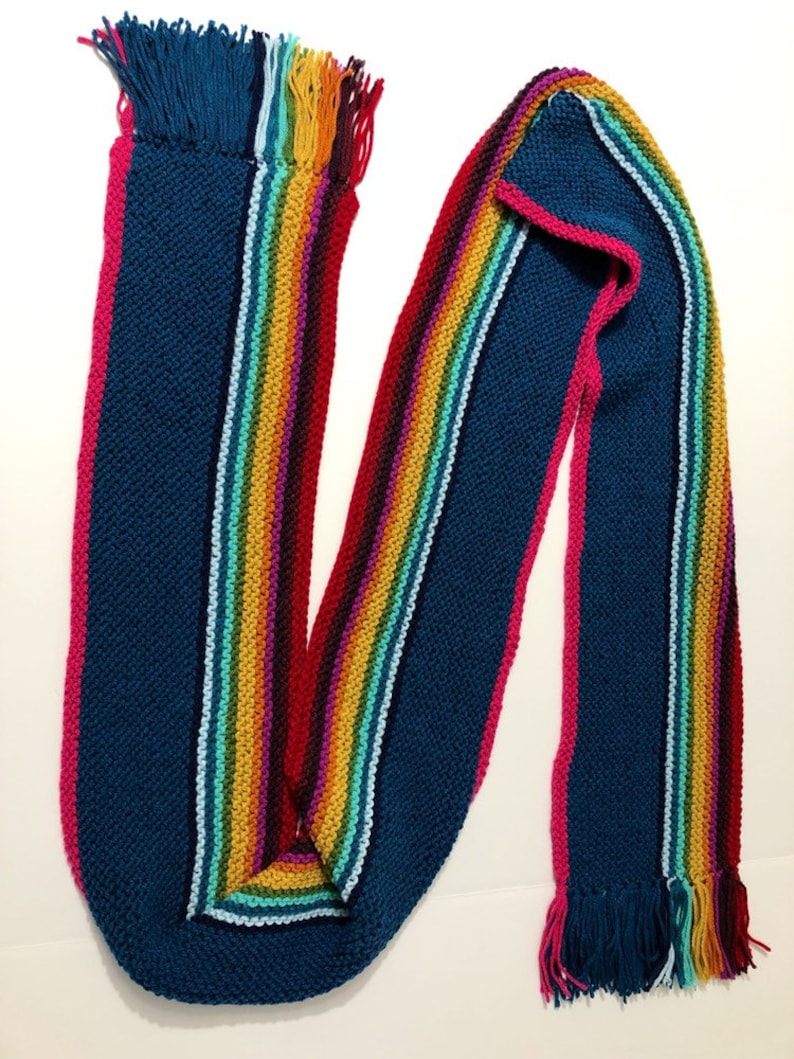 Thirteenth Doctor Scarf, Doctor Who-Inspired, Cosplay Accessory, Rainbow Stripes image 5