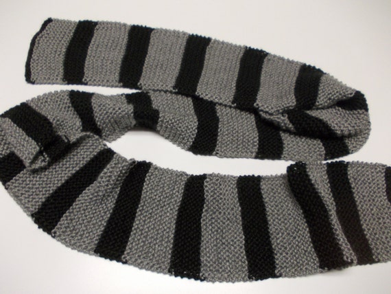 Despicable Me Costume Black Gray Striped Scarf For Men Winter