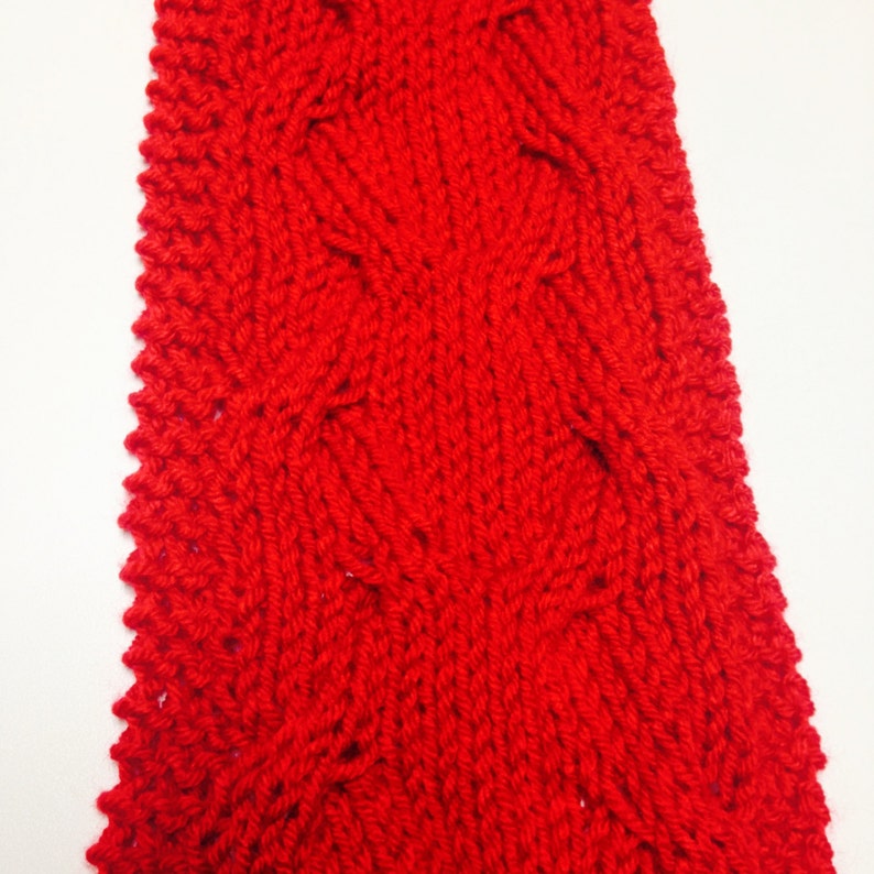 Amy Pond Inspired Red Cable Scarf | Etsy