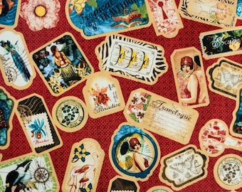 Tropical Travelogue by Graphic 45 for Wilmington Prints - SOLD by the FULL YARD!