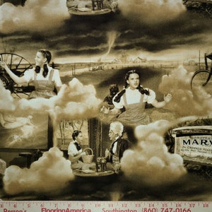 Wizard of Oz Sepia Under The Rainbow ~ ORIGINAL ~ EXTREMELY RARE!!! Sold by the half yard!