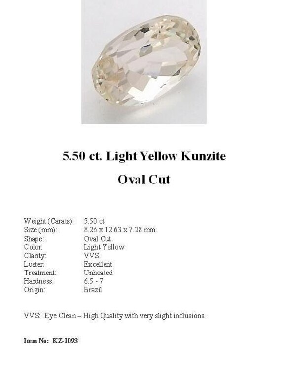 Gorgeous 3.66 ct Green Kunzite GemStone in a Nice Oval  Cut... KUNZITE
