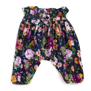 Babies & Kids Designer Harem Pants Night Flowers Floral Pattern