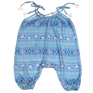 Kids Designer Pom Pom Jumper Morning Sky Print