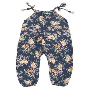 Kids Designer Pom Pom Jumper Night Garden Dark floral Print