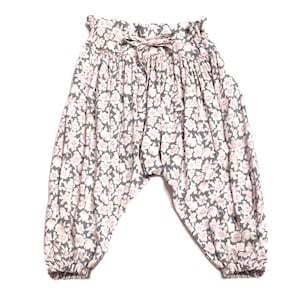 Babies & Kids Designer Floral Harem Pants Pink Flame