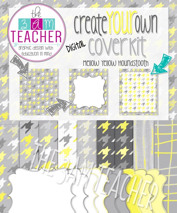 Create Your Own Digital Cover Kit Mellow Yellow Digital Etsy