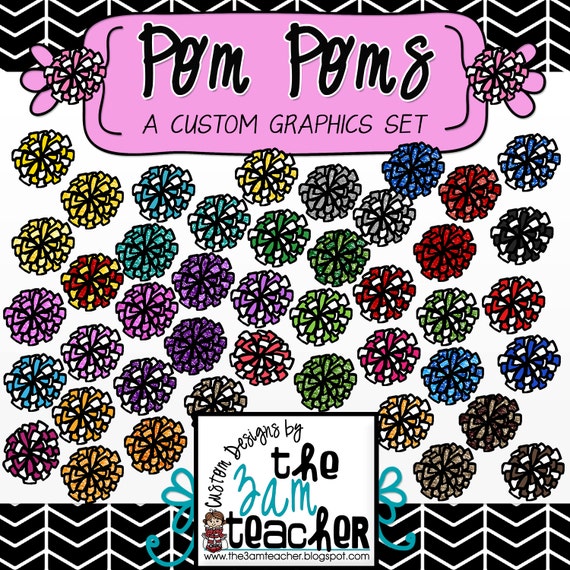 Pom Pom Clip Art Collection | Etsy