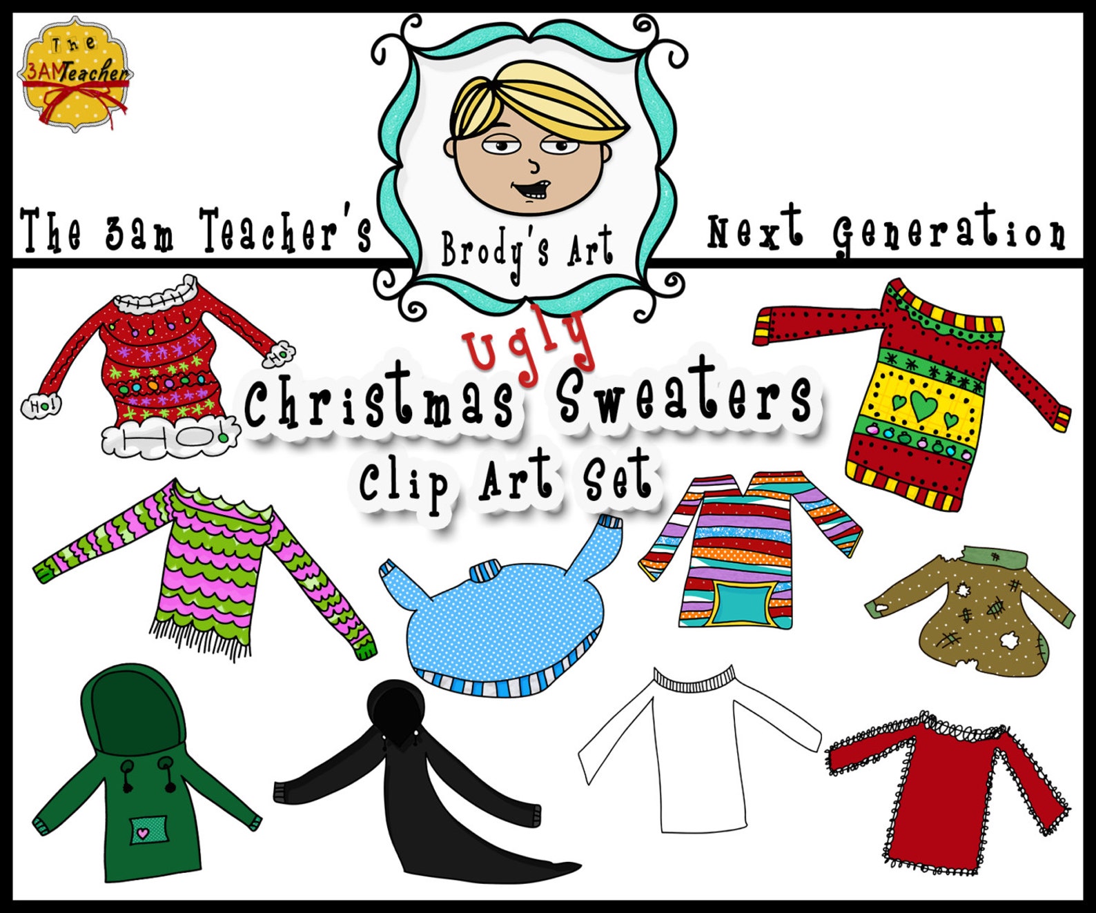 Ugly Sweater Clip Art Collection - Etsy