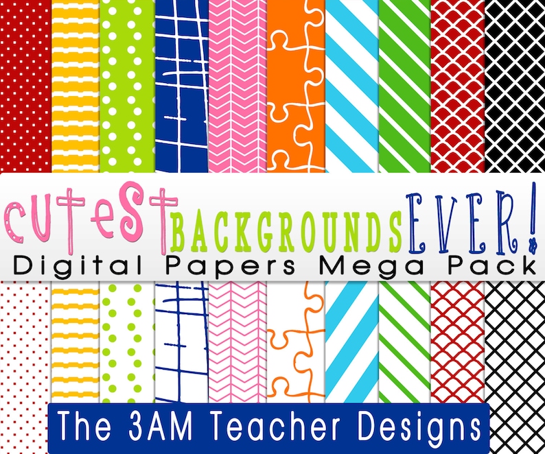 Cutest Backgrounds Ever: Digital Background Mega Pack - Etsy