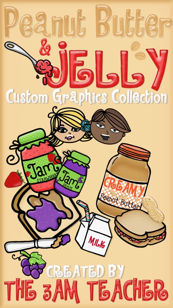 Peanut Butter Jelly Custom Clip Art Etsy
