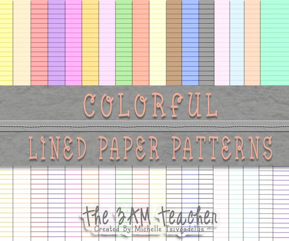 colorful lined digital paper backgrounds etsy