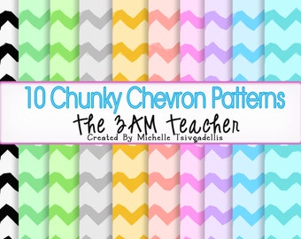 10 Chunky Chevron Patterns for Commercial Use