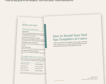 Med Spa Canva Branding Guide, Step-by-Step for Non-Designers (PDF)
