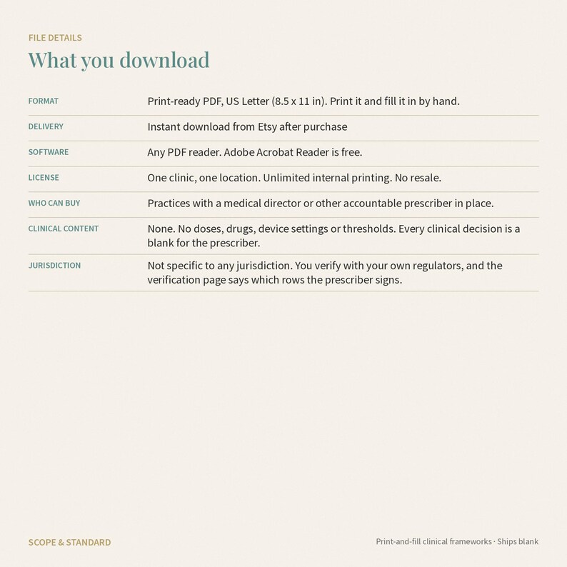 Laser, IPL, RF Microneedling Treatment Record, Test Spot, Consent (Printable PDF) image 7