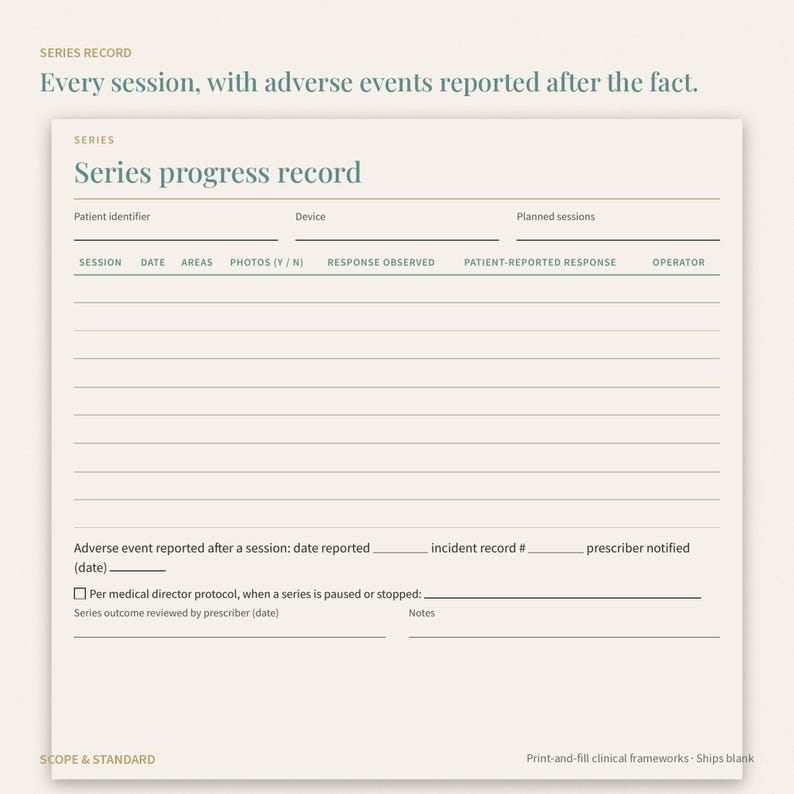 Laser, IPL, RF Microneedling Treatment Record, Test Spot, Consent (Printable PDF) image 4
