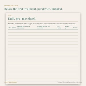 Laser Safety Officer Form, Eyewear Log, Controlled Area Register (Printable PDF) image 5