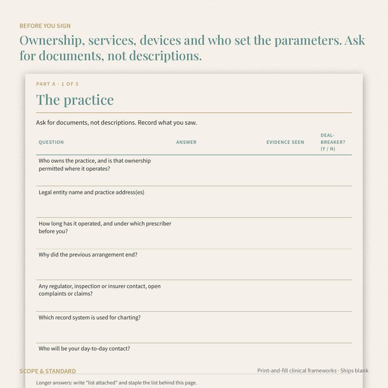 Medical Director Engagement File, Physician Supervision Log, Exit Record (PDF) image 3