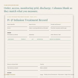 Med Spa Charting Bundle: Injectable, IV, Peel, Device Records (Editable Canva + PDF) image 7