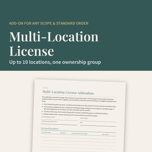 Multi-Location License Add-On, Up to 10 Locations, Extends Any Scope and Standard Clinic Template Purchase in the Same Order image 1