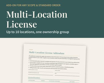 Multi-Location License Add-On, Up to 10 Locations, Extends Any Scope and Standard Clinic Template Purchase in the Same Order
