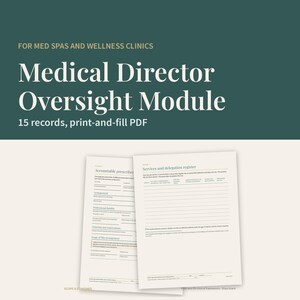 Medical Director Oversight Module, 15 Records, Print-and-Fill PDF image 1