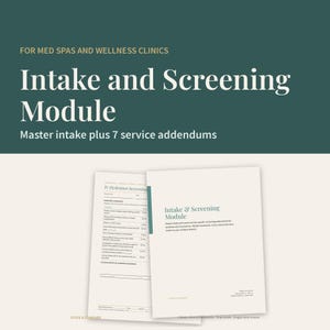 Med Spa Intake & Screening Forms, IV Therapy, Injectables (Fillable PDF + Canva) image 1
