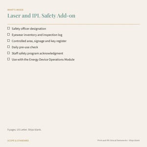 Laser Safety Officer Form, Eyewear Log, Controlled Area Register (Printable PDF) image 6
