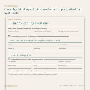 Laser, IPL, RF Microneedling Treatment Record, Test Spot, Consent (Printable PDF) image 3