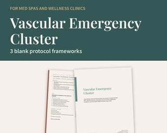 Vascular Occlusion Protocol Template for Injectors, Fillable PDF + Canva (Emergency Response Framework)