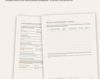Medical Director Oversight Module, 15 Records, Print-and-Fill PDF