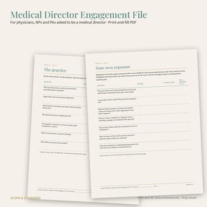 Medical Director Engagement File, Physician Supervision Log, Exit Record (PDF) image 2