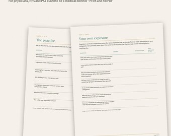 Medical Director Engagement File, Physician Supervision Log, Exit Record (PDF)