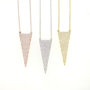 Drop Arrow Necklace-Gold