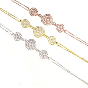 Triple Disc Chain Bracelet-Yellow Gold