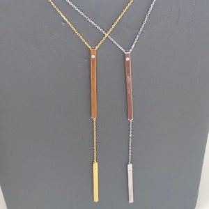 Double Bar Lariat Necklace