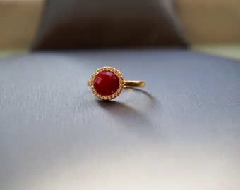 Ruby Red Gemstone Ring