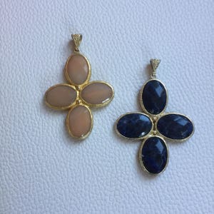 Stone Cross Pendants