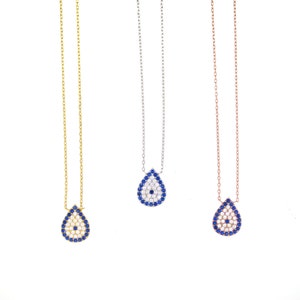 Pear Shaped Evil Eye Necklace