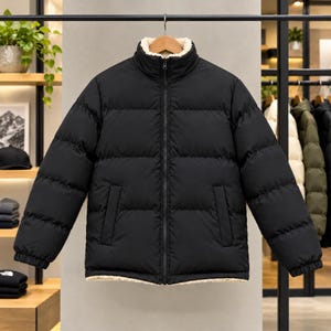 Chaqueta acolchada, chaqueta de invierno para hombre, abrigo acolchado cálido, chaqueta aislante sin capucha, chaqueta informal para exteriores, regalo para clima frío