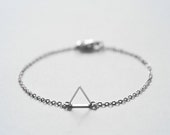 Silver Triangle Bracelet - Minimalist Jewelry