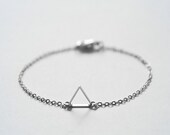 Silver Triangle Bracelet - Minimalist Jewelry