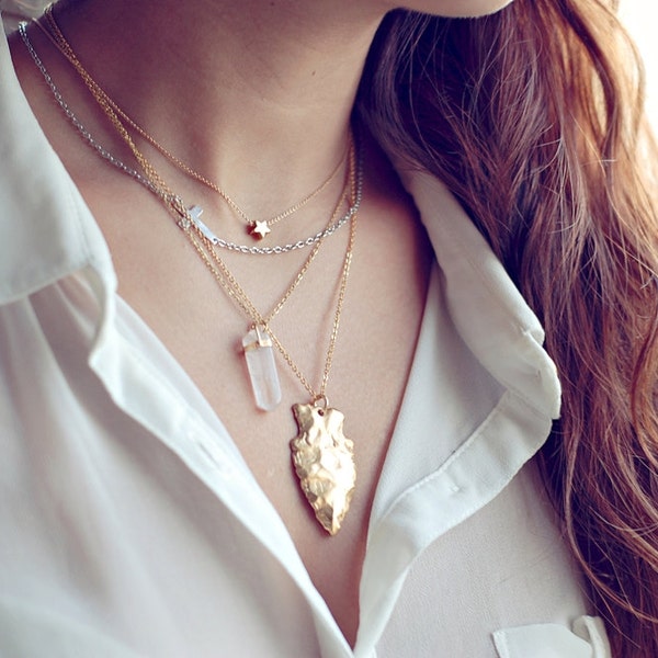 Gold Arrowhead Necklace