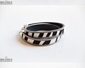 Envelopper le Bracelet fourrure - Zebra & imprimé léopard